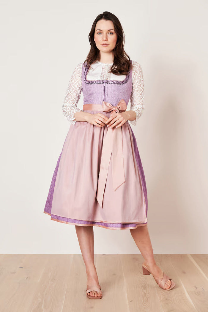 Kruger Long Dirndl 2pcs. 70cm "Amaya" purple (38,50)