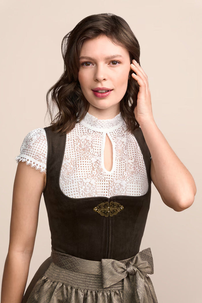 Kruger Long Dirndl 2pcs. 70cm "Cari" brown