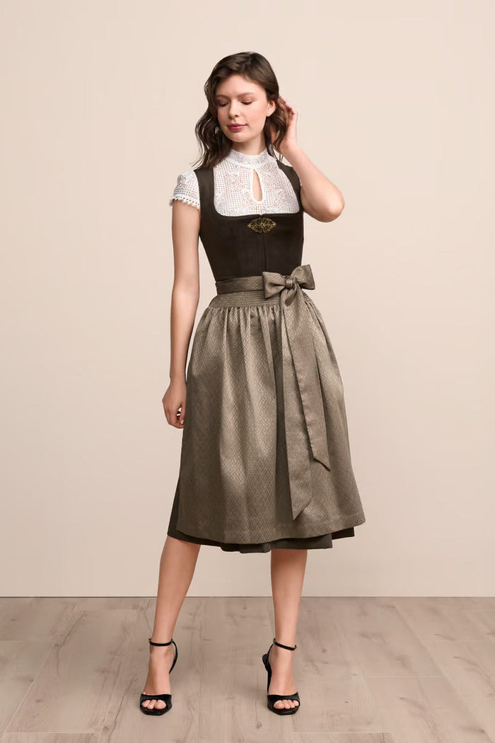 Kruger Long Dirndl 2pcs. 70cm "Cari" brown