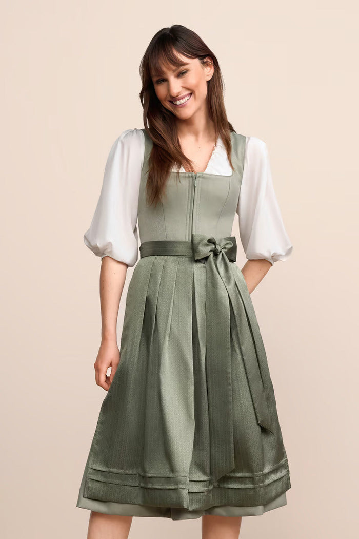 Kruger Long Dirndl 2pcs. 70cm "Lillie" green