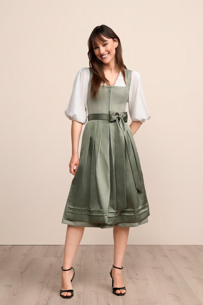 Kruger Long Dirndl 2pcs. 70cm "Lillie" green
