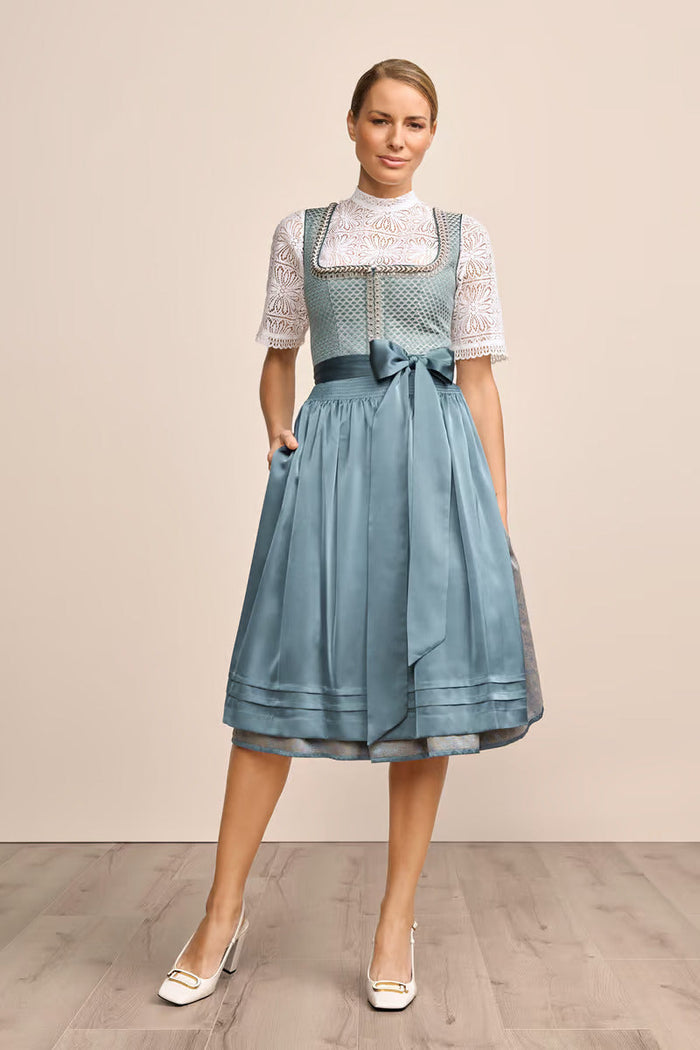 Kruger Long Dirndl 2pcs. 70cm "Orly" turquoise