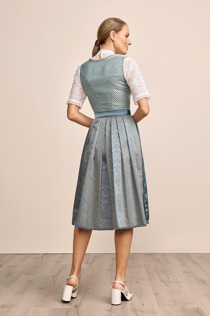 Kruger Long Dirndl 2pcs. 70cm "Orly" turquoise