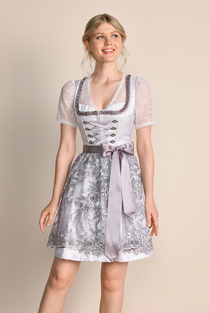 Kruger Macie Mini Dirndl, Grey — 50cm 2pc Set