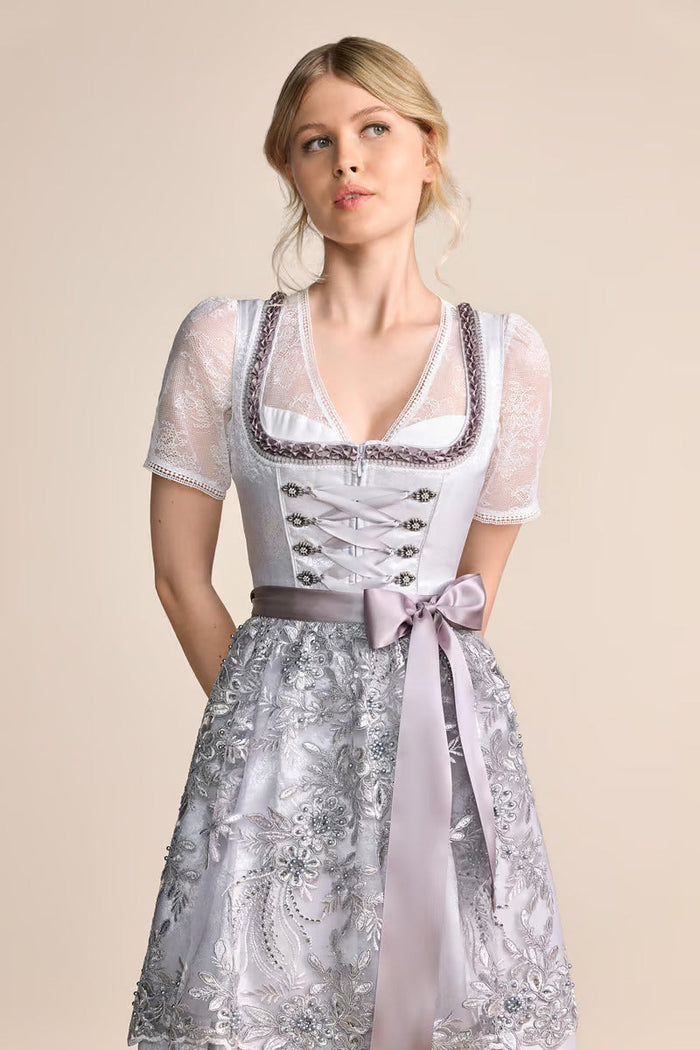 Kruger Macie Mini Dirndl, Grey — 50cm 2pc Set