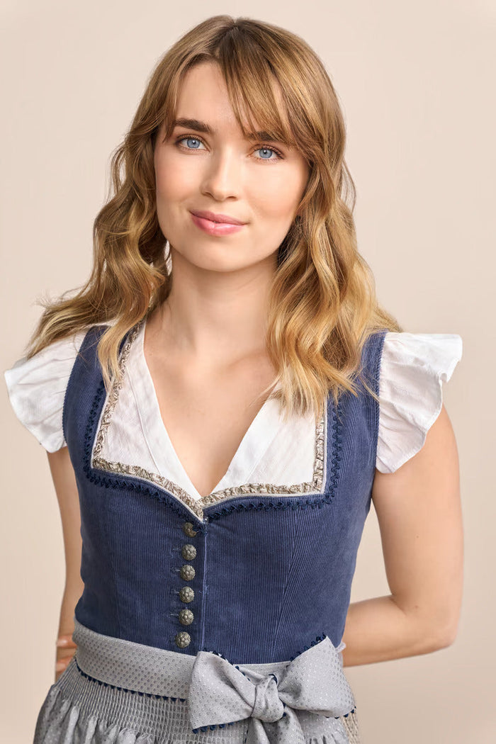 Kruger Midi Dirndl 2pcs. 60cm "Aleika" blue (34)