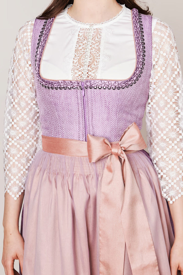 Kruger Midi Dirndl 2pcs. 60cm "Amaya" purple