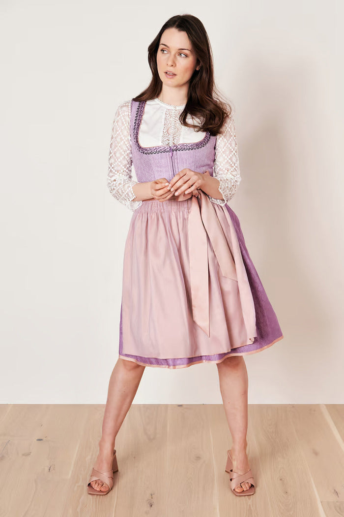 Kruger Midi Dirndl 2pcs. 60cm "Amaya" purple