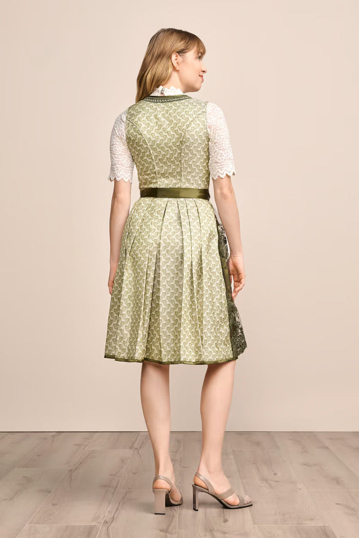 Kruger Midi Dirndl 2pcs. 60cm "Brynlee" green (40)