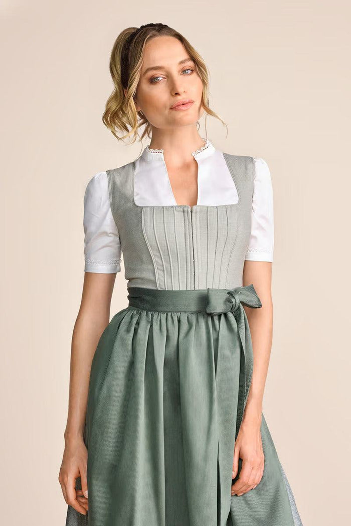 Kruger Midi Dirndl 2pcs. 60cm "Margit" green (40)