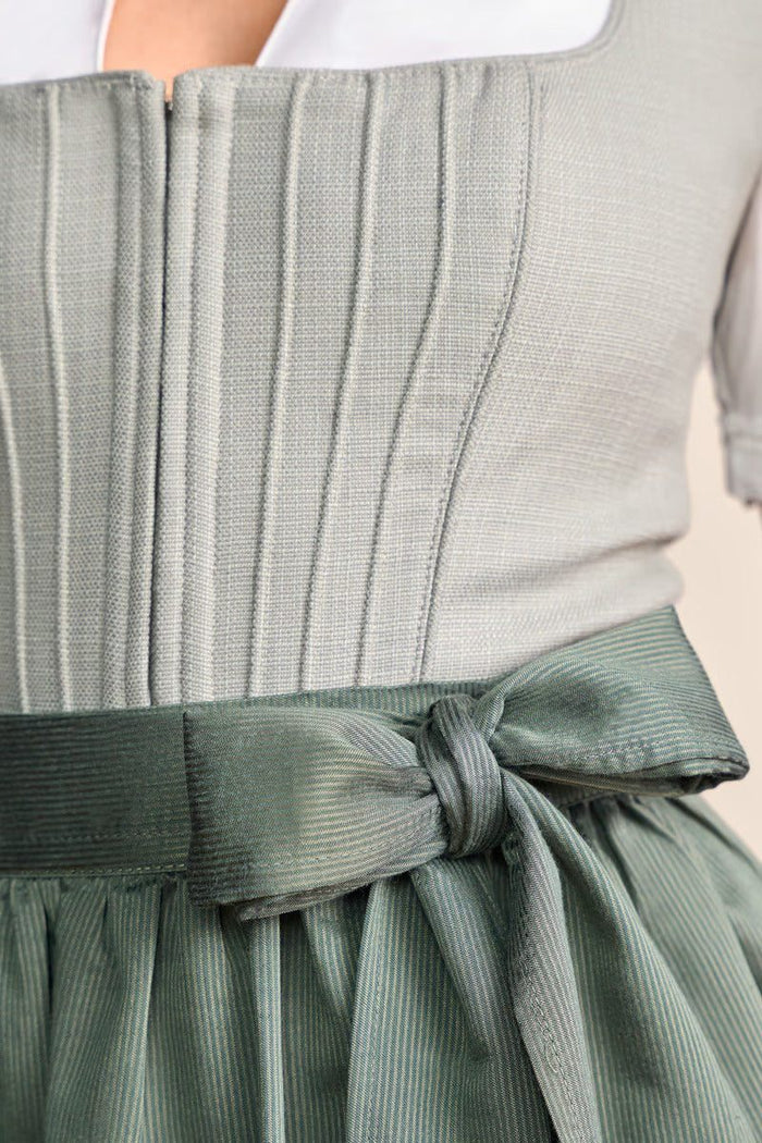 Kruger Midi Dirndl 2pcs. 60cm "Margit" green (40)