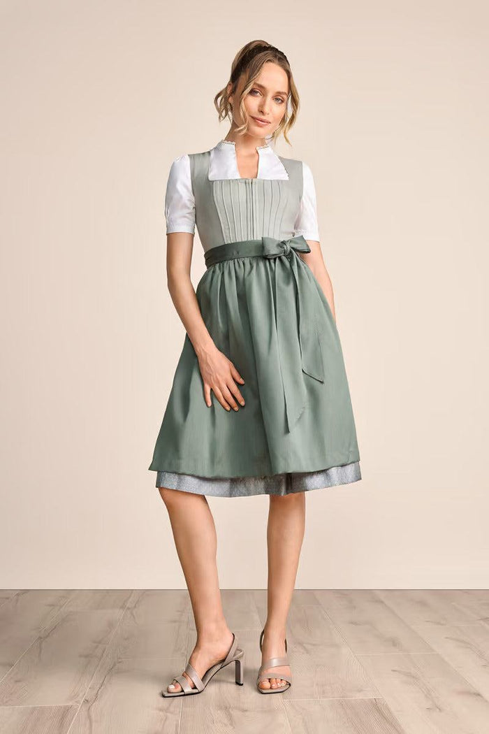 Kruger Midi Dirndl 2pcs. 60cm "Margit" green (40)