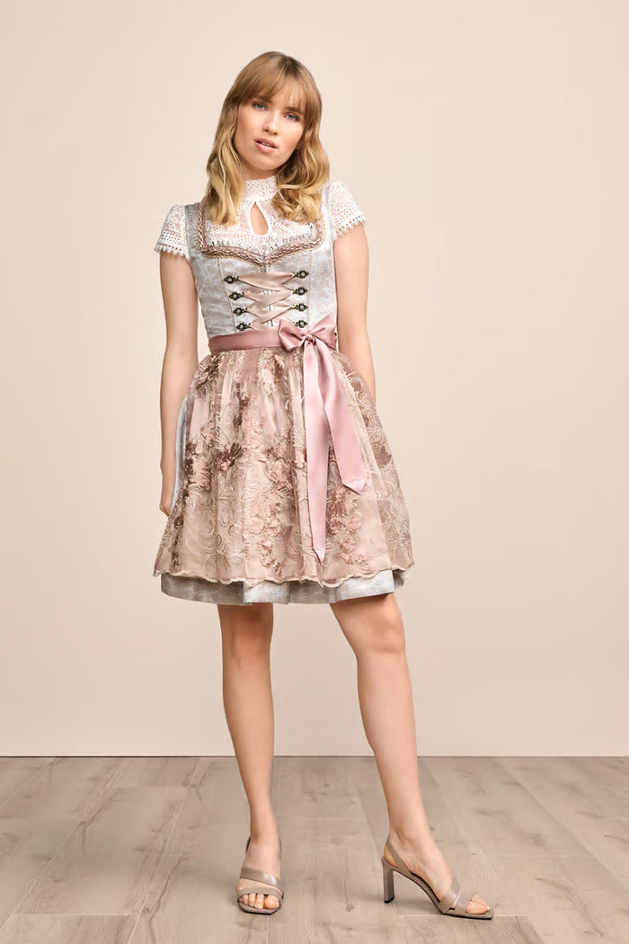 Kruger Mini Dirndl 2pcs. 50cm "Emilija" gray