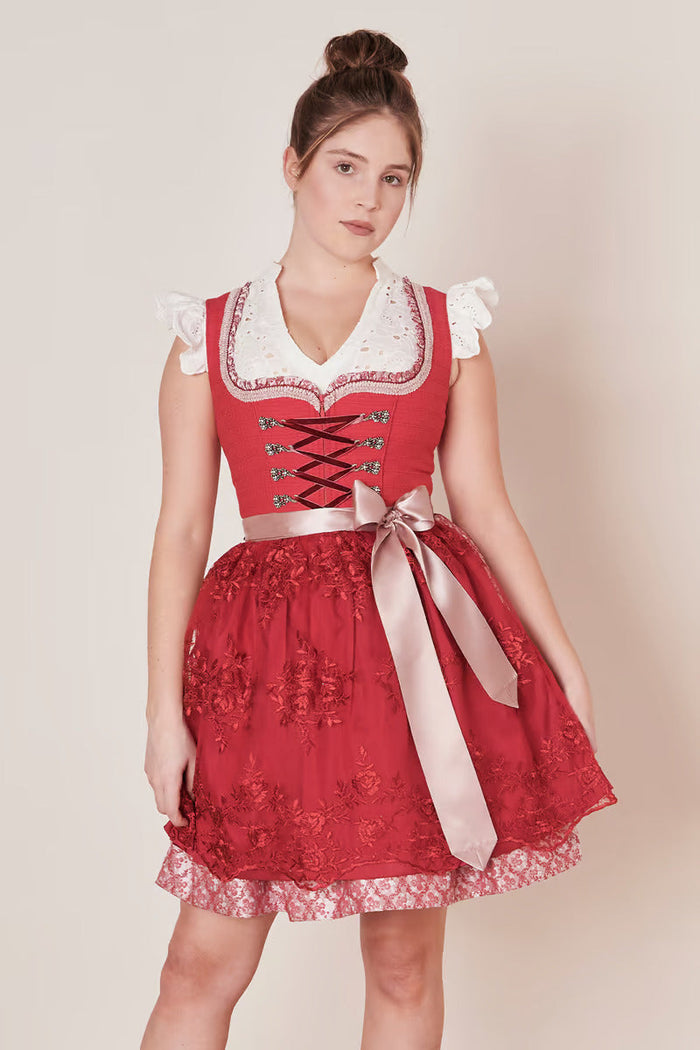 Kruger Nakita Mini Dirndl, Red — 50cm 2pc Set