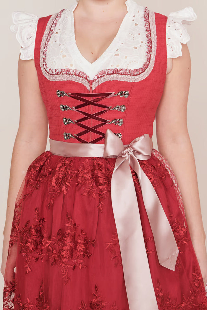 Kruger Nakita Mini Dirndl, Red — 50cm 2pc Set