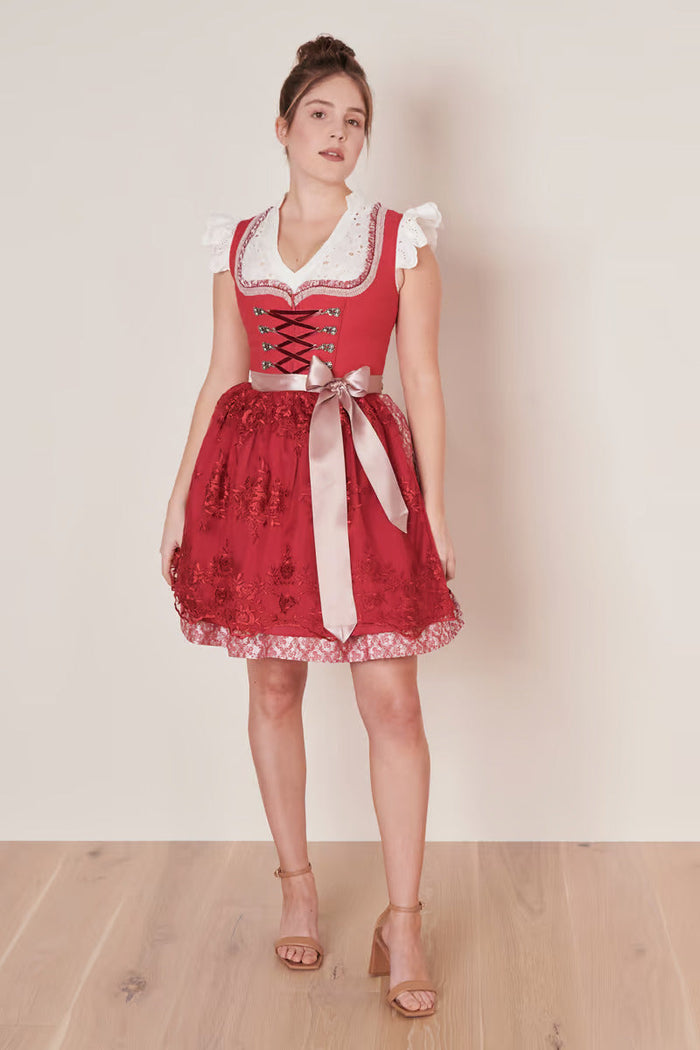 Kruger Nakita Mini Dirndl, Red — 50cm 2pc Set