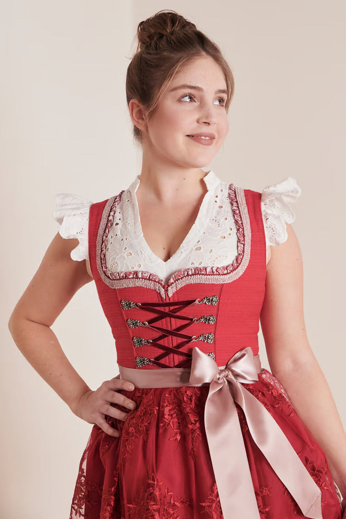 Kruger Nakita Mini Dirndl, Red — 50cm 2pc Set