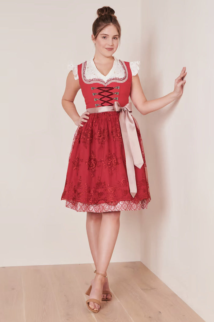 Kruger Nakita Mini Dirndl, Red — 50cm 2pc Set