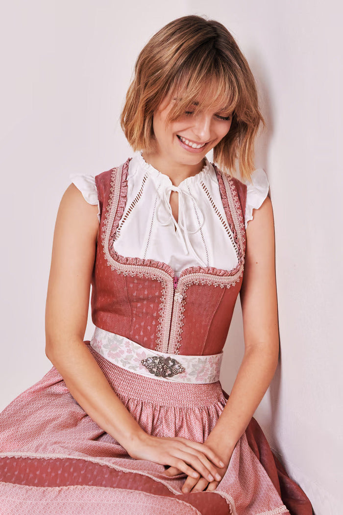 Kruger Prunella Midi Dirndl, Red — 60cm 2pc Set