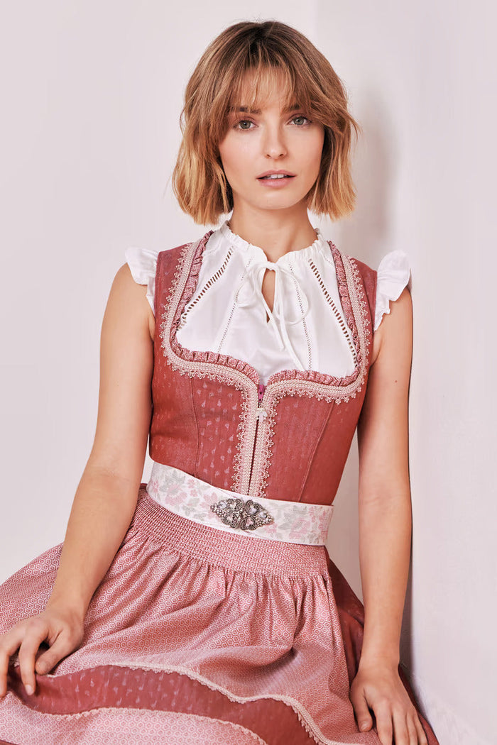 Kruger Prunella Midi Dirndl, Red — 60cm 2pc Set