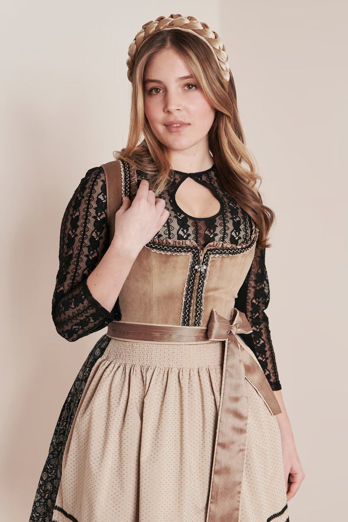 Kruger Selene Mini Dirndl, Brown — 50cm 2pc Set