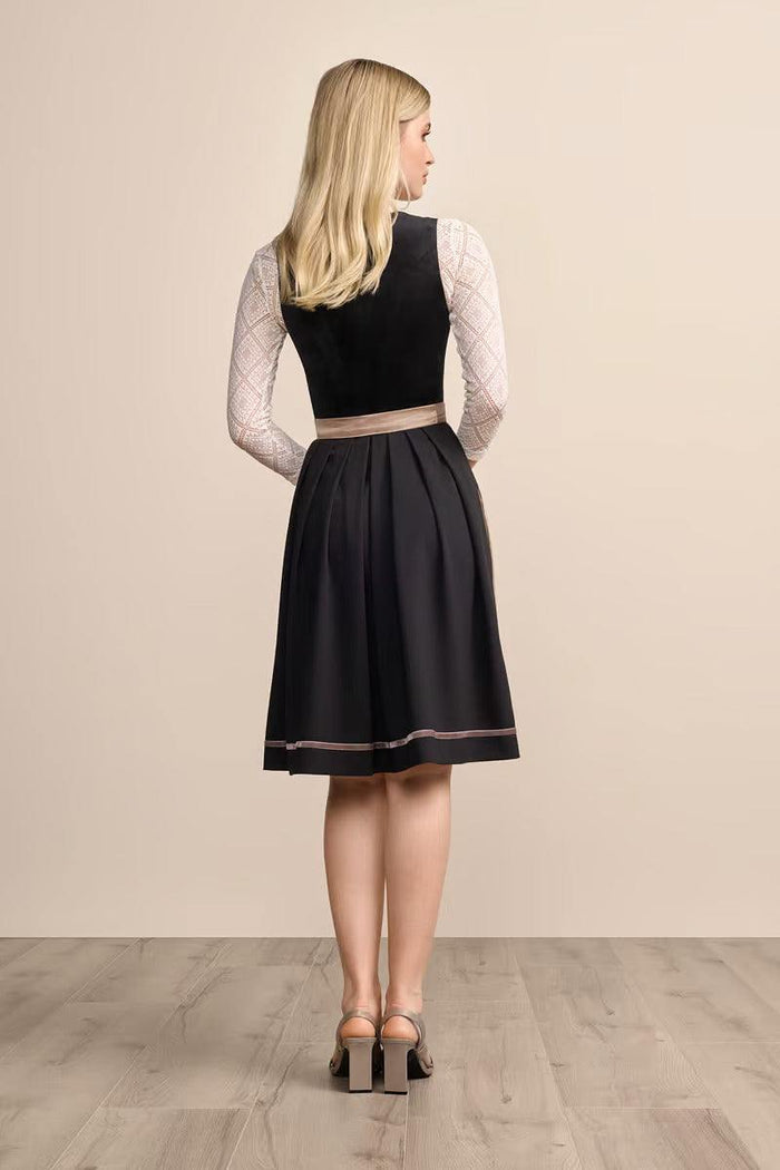 Kruger Suzanne Midi Dirndl, Black — 60cm 2pc Set