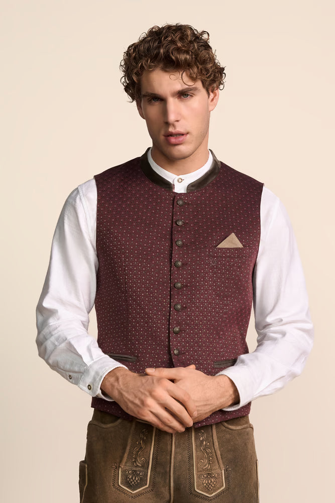 Kruger Traditional Vest "Lianor" red