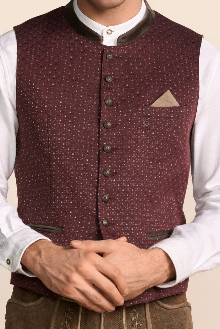 Kruger Traditional Vest "Lianor" red