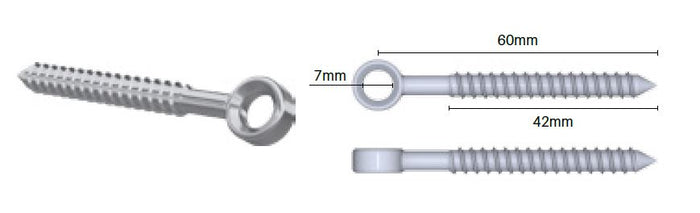 Lag eye screw M6 Stainless Steel 316 - Image 1
