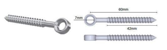 Lag eye screw M6 Stainless Steel 316 - Image 1