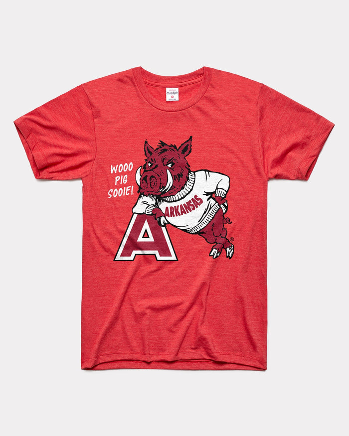 Red Leaning Hog Wooo Pig Sooie! Arkansas Vintage T-Shirt
