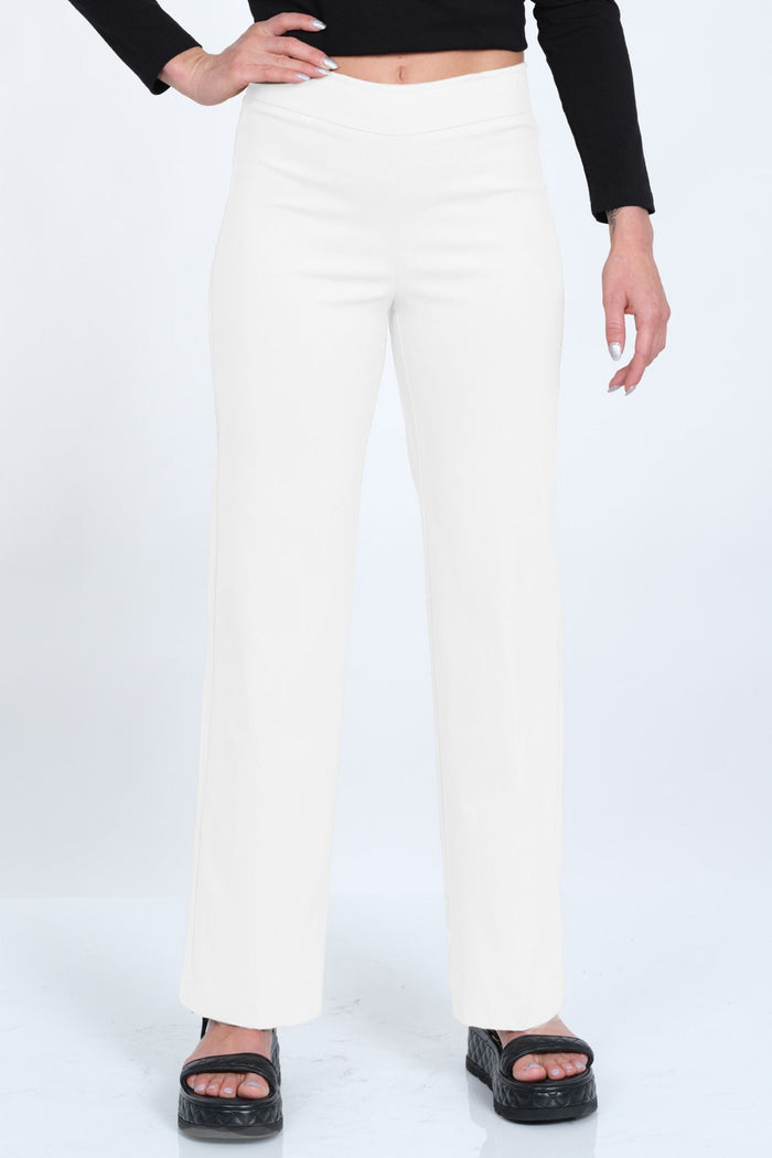 LIOR Women's Mini Flare Pull On Pant 30" Inseam Dressy Fabric - "Stella T"