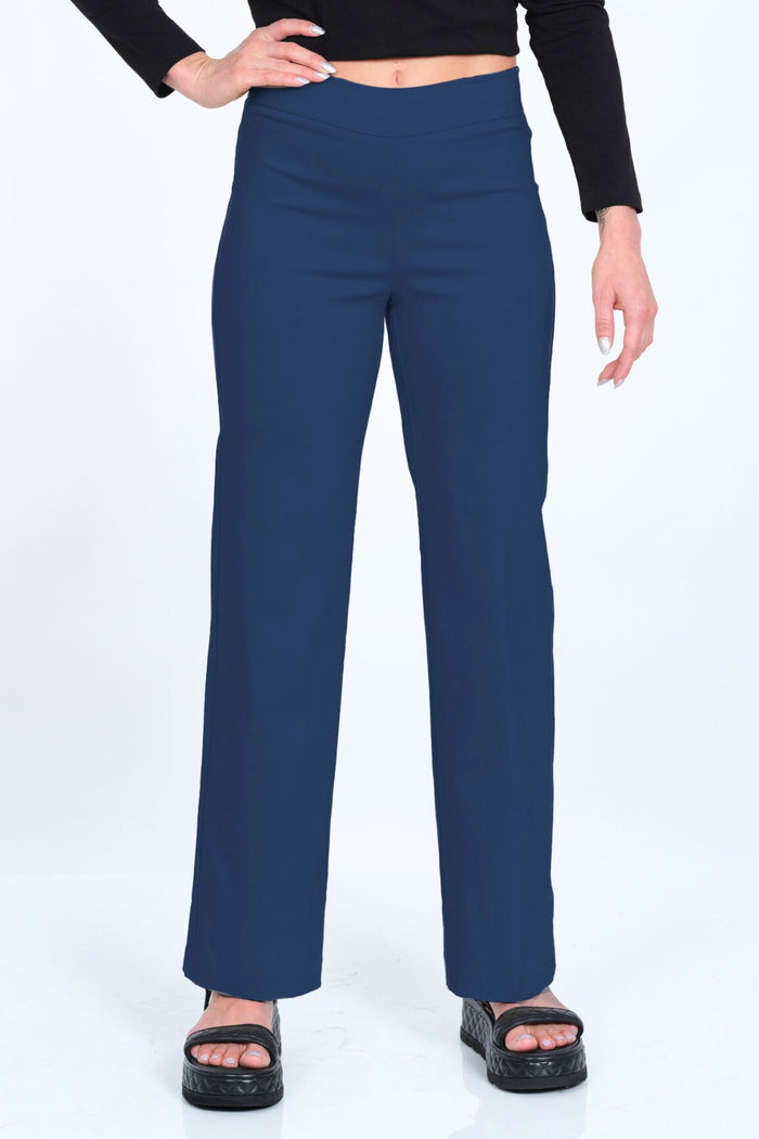 LIOR Women's Mini Flare Pull On Pant 30" Inseam Dressy Fabric - "Stella T"