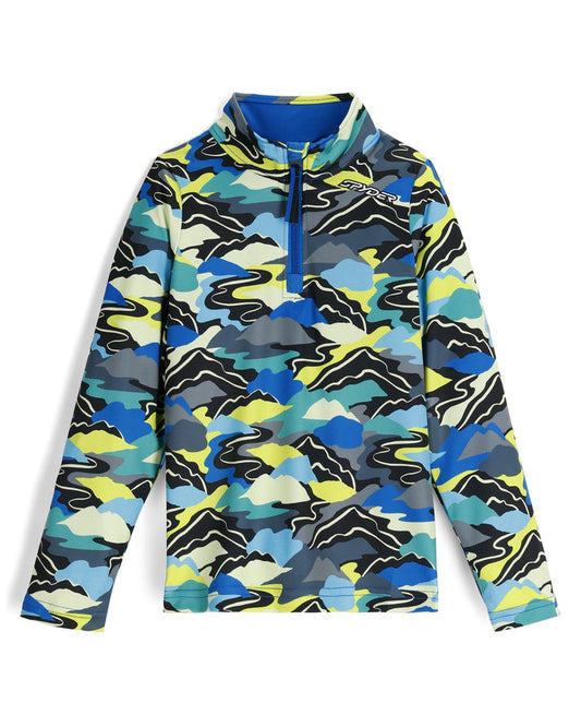 Little Boys' International Half Zip T-Neck - Cobalt Mountain Clouds