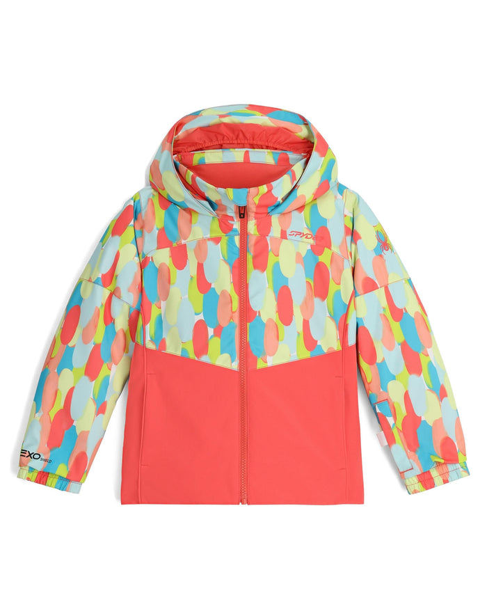 Colorful jacket with abstract pattern on a white background