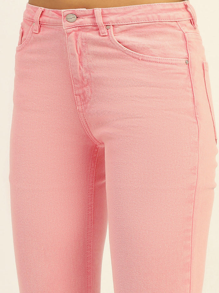 Madame Mid Rise Cotton Pink Denim