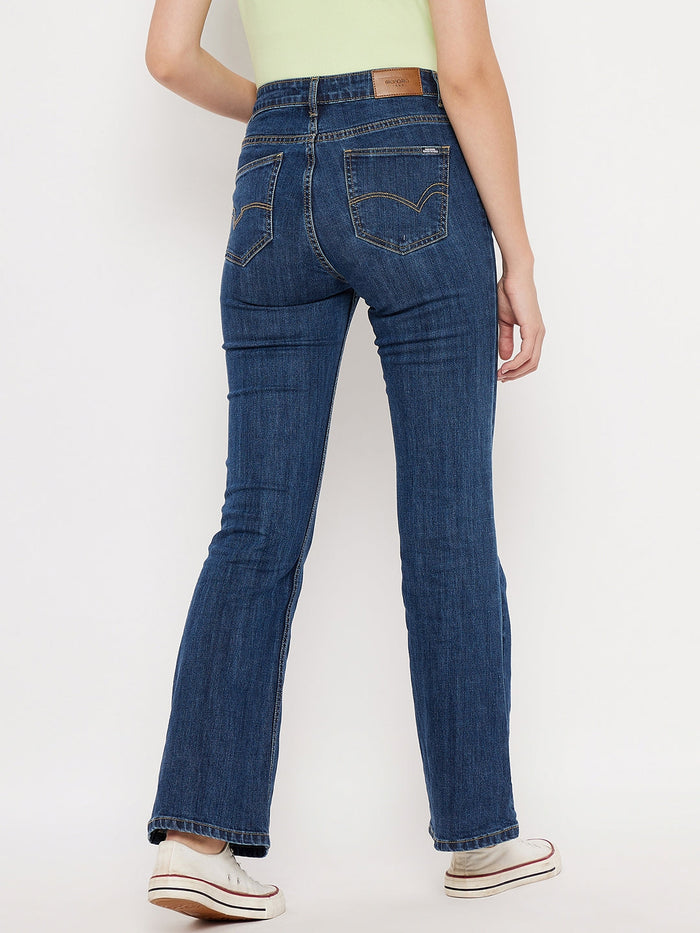 Madame Mid-Rise Flared Dark Wash Jeans