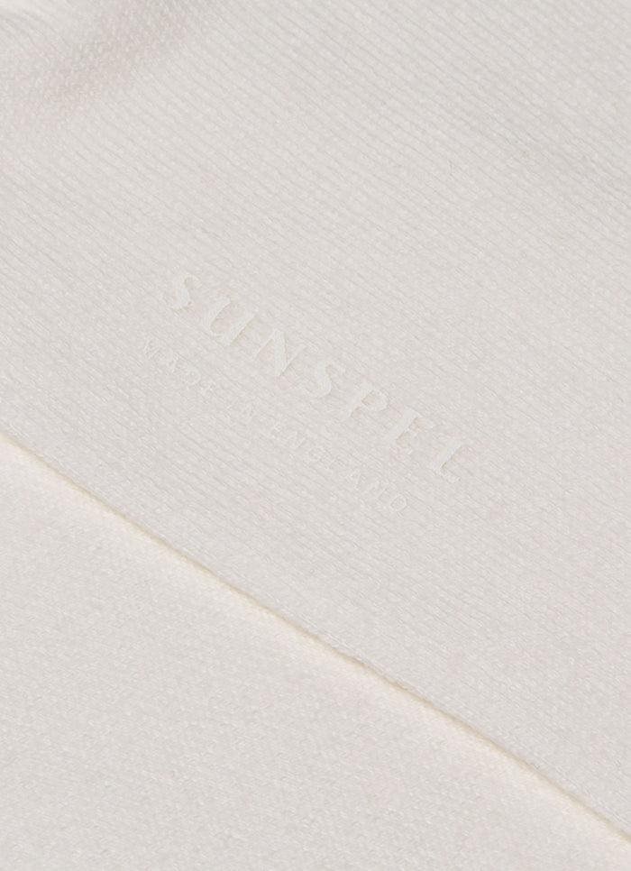 Men's Long Staple Cotton Socks in Archive White