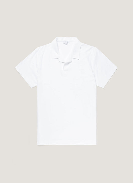Men's Towelling Polo Shirt in White