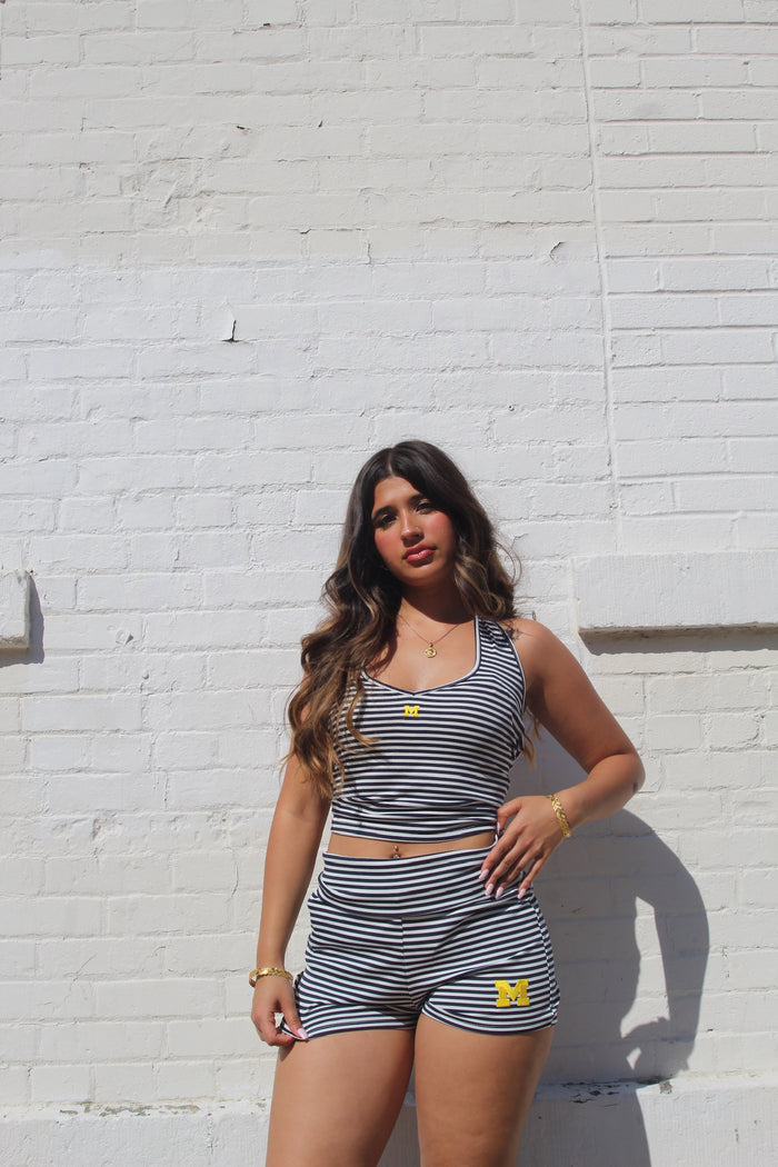 Michigan Stripe Halter Set