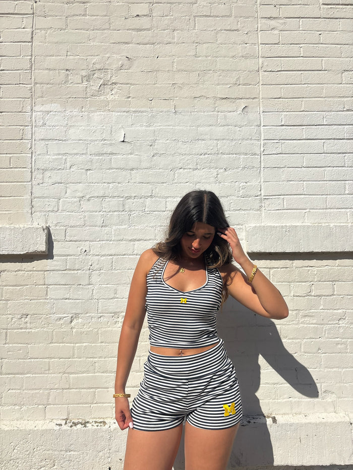Michigan Stripe Halter Set