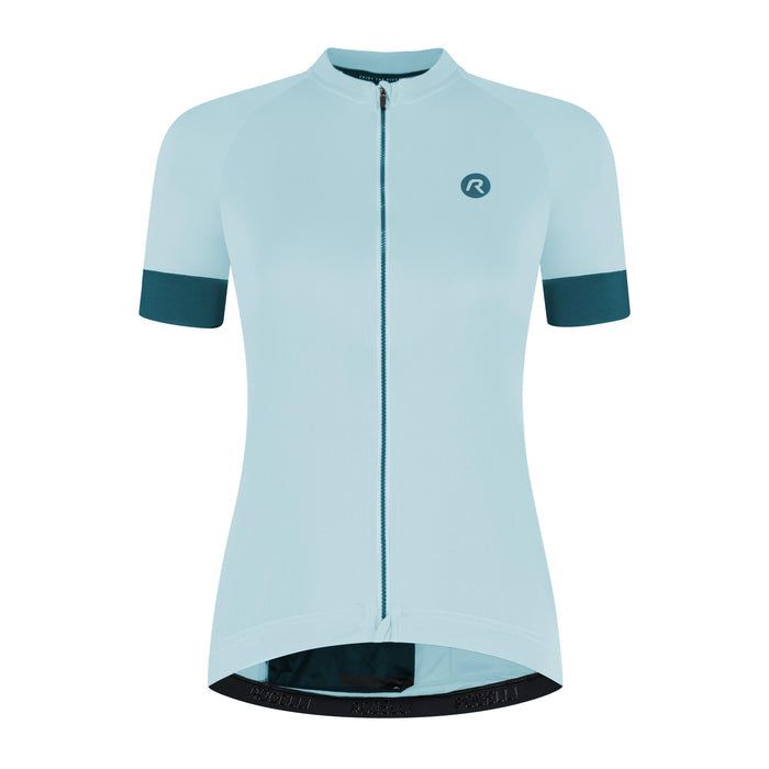 Rogelli Modesta fietsshirt dames lichtblauw korte mouw voorkant.