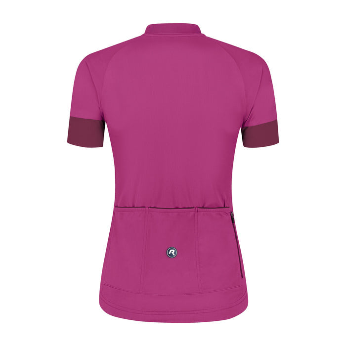 Rogelli Modesta fietsshirt dames roze korte mouw achterkant.