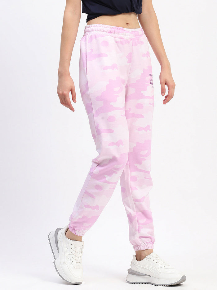 mSECRET Camouflage Print Cotton Mauve Joggers