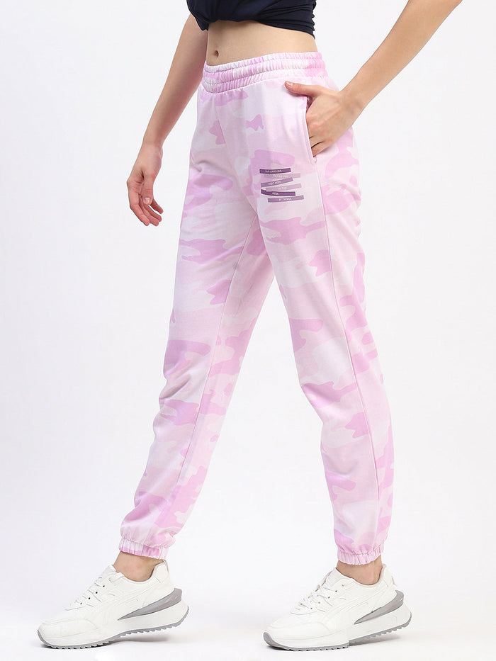 mSECRET Camouflage Print Cotton Mauve Joggers