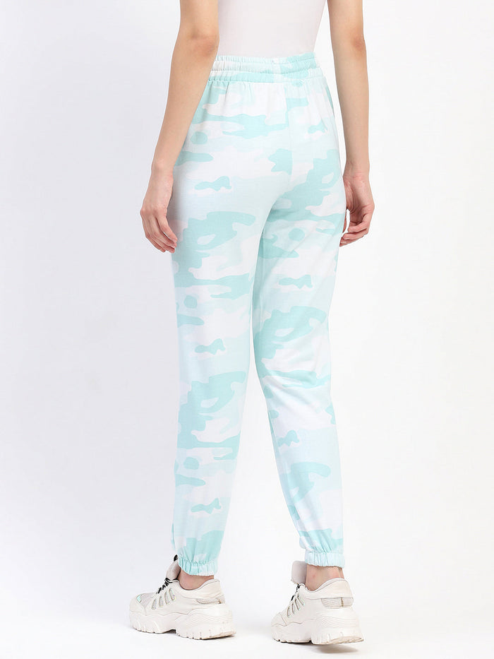mSECRET Mint Camouflage Cotton Jogger Pants with Drawstring Waist