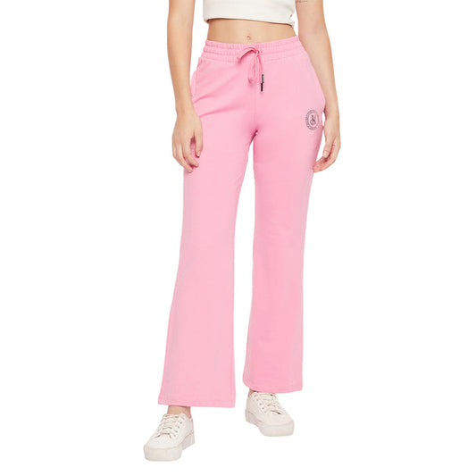 Msecret Pink Cotton Flared Track Bottom