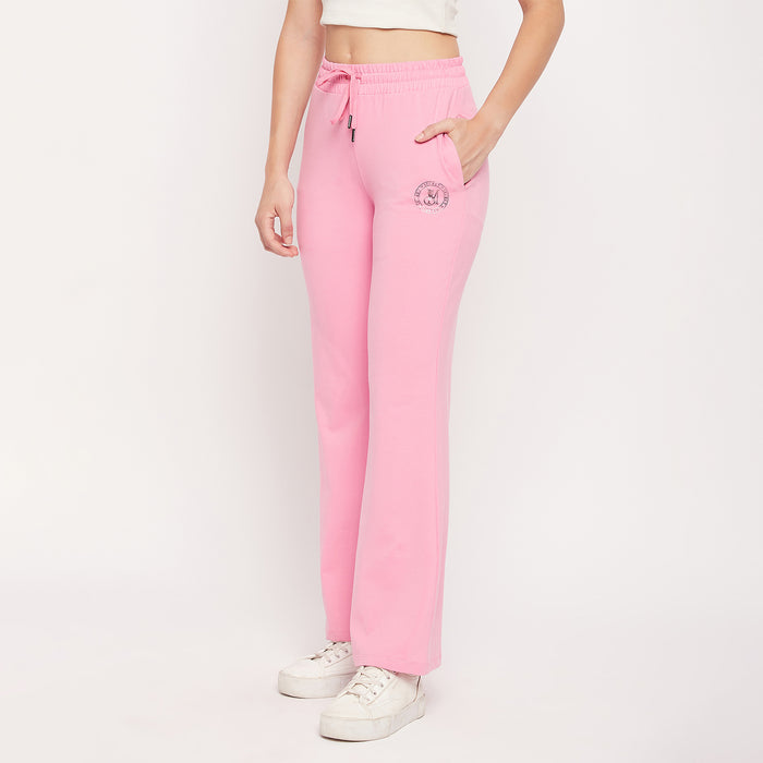 Msecret Pink Cotton Flared Track Bottom