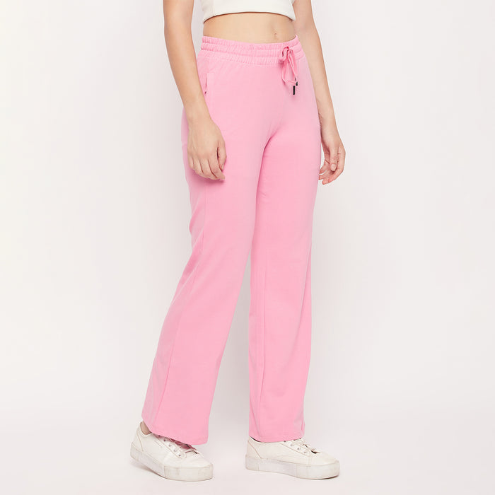 Msecret Pink Cotton Flared Track Bottom