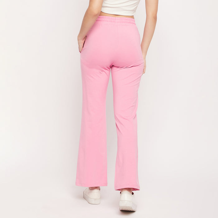 Msecret Pink Cotton Flared Track Bottom